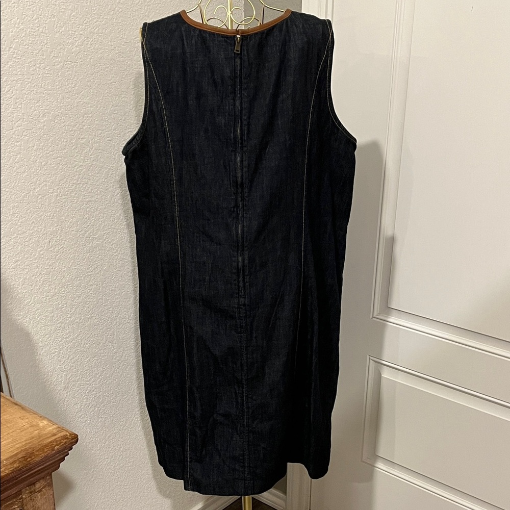 Ralph Lauren Midnight Blue Sleeveless Midi Dress - Picture 3 of 4